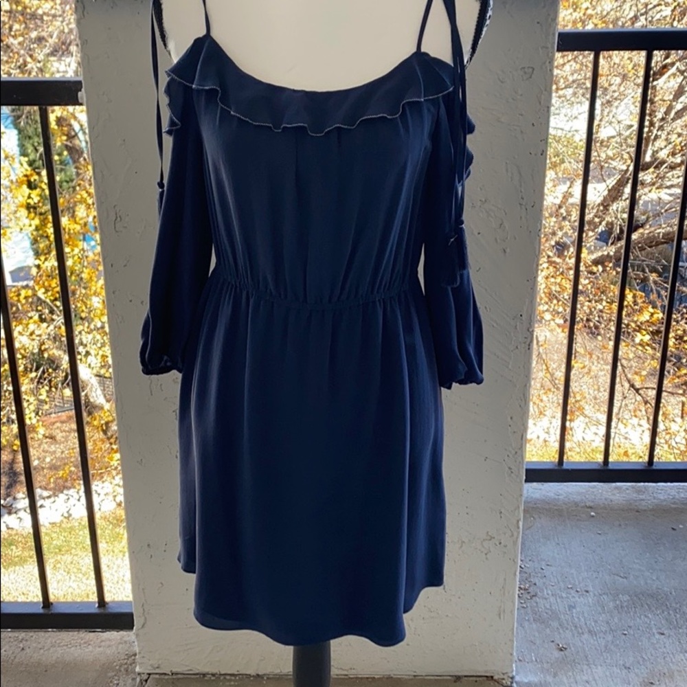 A Loves A  Silk Navy Dress size L